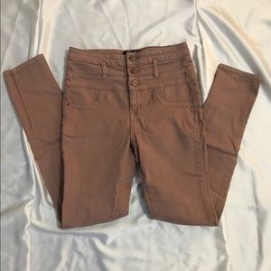 High waisted skinny jeans